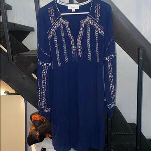 Nurture by Lamaze Navy Embroidered Long Sleeve Dress